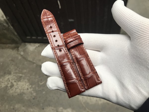 DÂY ĐỒNG HỒ HANDMADE DA CÁ SẤU CAO CẤP -HM3